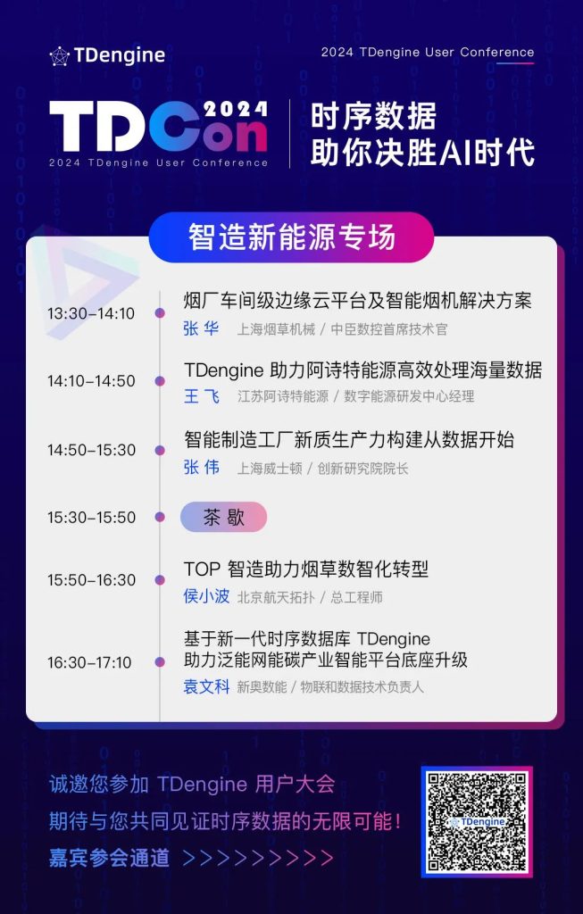 電力、能源、智能制造全覆蓋——揭秘 TDengine 用戶大會(huì)的三大專場(chǎng) - TDengine Database 時(shí)序數(shù)據(jù)庫(kù)