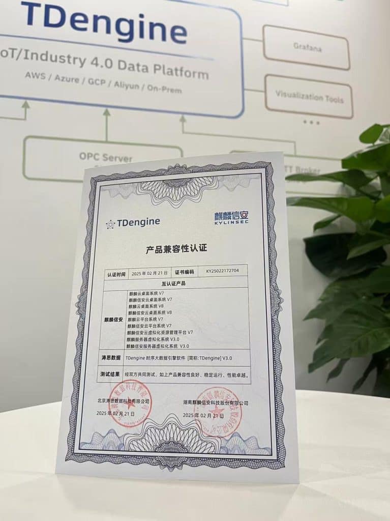 TDengine 通過麒麟全系列兼容性認(rèn)證，穩(wěn)了！ - TDengine Database 時序數(shù)據(jù)庫