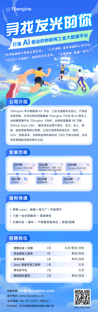 開工即沖刺！TDengine 啟動(dòng)招聘模式，開啟工業(yè)數(shù)據(jù)新征程 - TDengine Database 時(shí)序數(shù)據(jù)庫(kù)